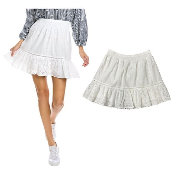 Madewell Dresses & Skirts - Madewell White Eyelet Ruffle Mini Skirt